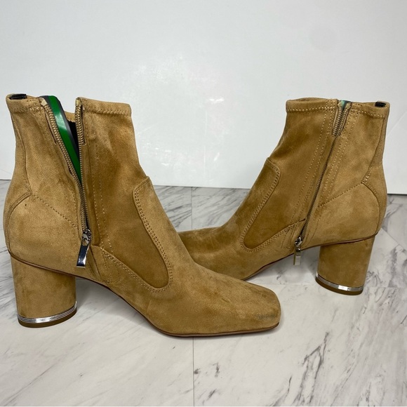 Franco Sarto Pisa Light Brown Square Toe Bootie 9M - Picture 6 of 16